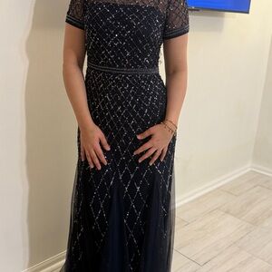 Elegant navy blue Evening Dress